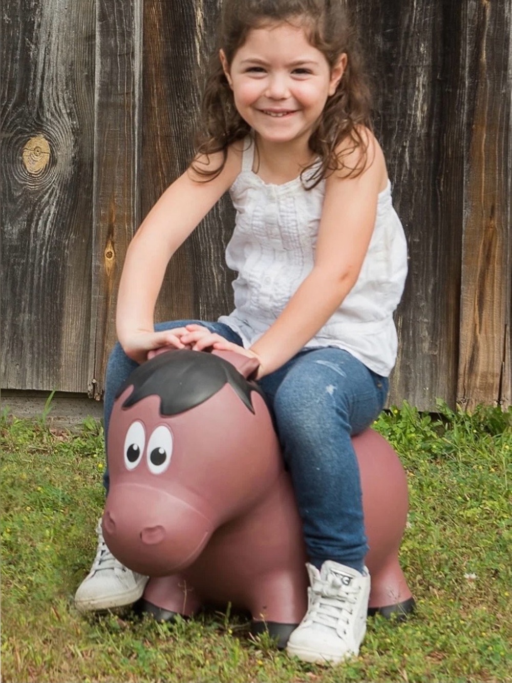 Bouncy Hopper Inflatable Ride-On Toy - Brown - Picture 2 of 4